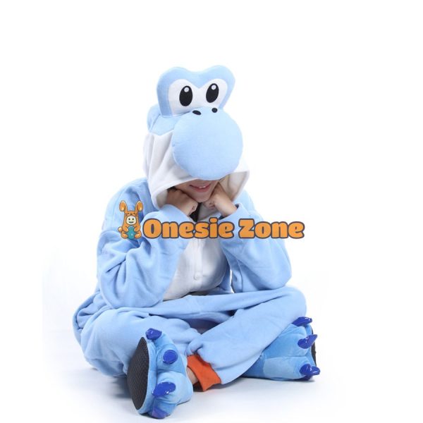 Blue Yoshy Dino Kigurumi Family Outfits Onesies