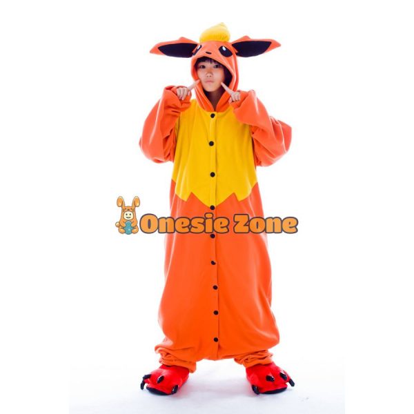 Fire Fox Eievvee Kigurumi Pocket Monsters Animal Onesies - Image 3