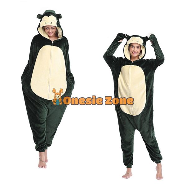 Flannel Sleeping Giant Fat Cat Kigurumi Pocket Monsters Animal Onesies - Image 2