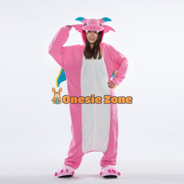 Pink Dragon Kigurumi Couple Outfits Halloween Onesies - Image 3