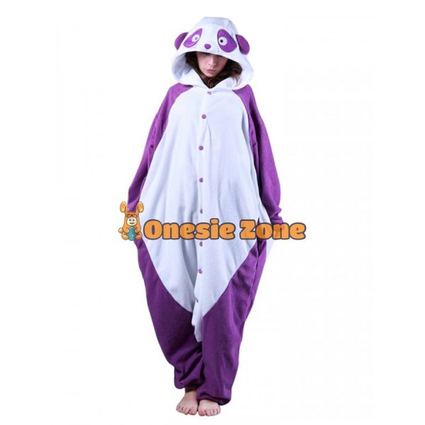 Purple Panda Kigurumi Couple Outfit Styles Onesies