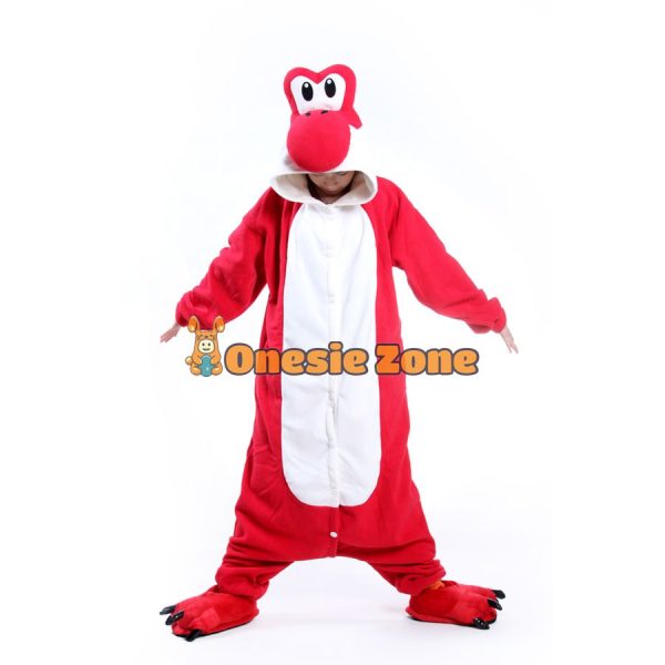 Red Yoshy Dino Kigurumi Family Outfits Onesies