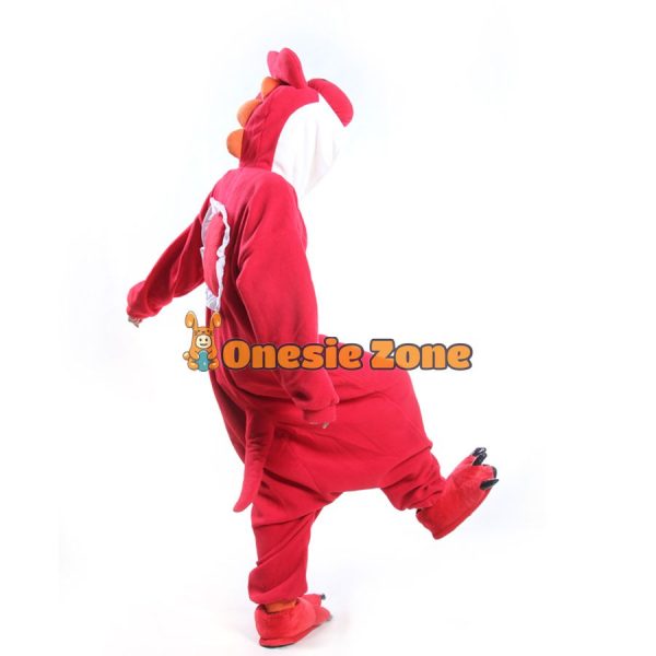 Red Yoshy Dino Kigurumi Family Outfits Onesies - Image 3