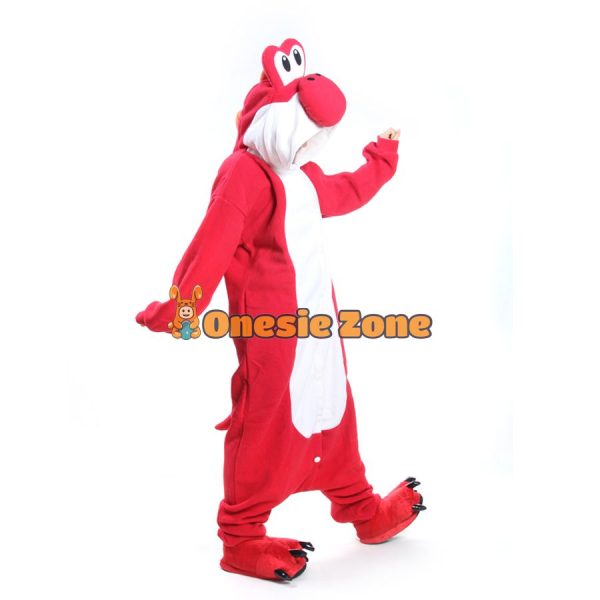 Red Yoshy Dino Kigurumi Family Outfits Onesies - Image 2