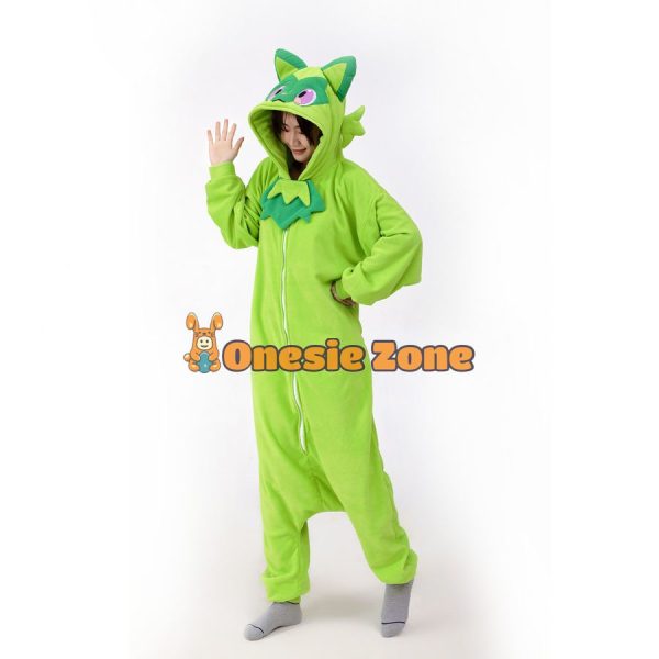 Sprig Leaf Cat Kigurumi Pocket Monsters Animal Onesies